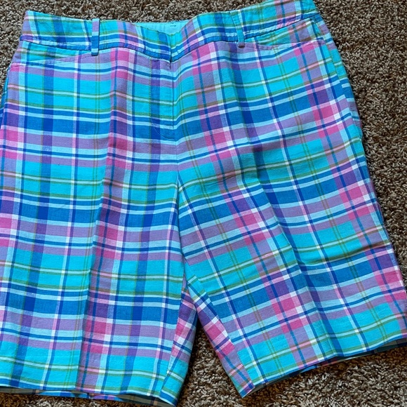 Reduced! Talbots Perfect Bermuda Shorts in Colorful Plaid - Picture 3 of 9